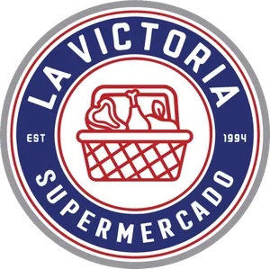 Sello de La Victoria Supermercado, establecido en 1994